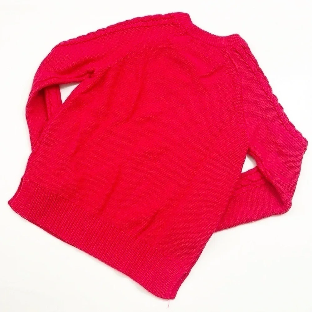Old Navy red cable knit sweater
